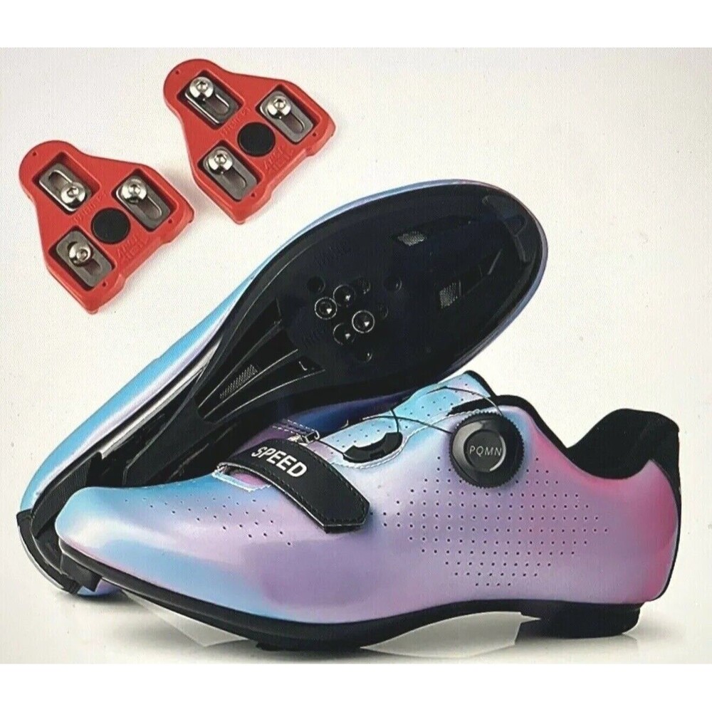 Scurtain Unisex Road Bike Cycling Shoes Iridescent Size: 38  Men 4.5 Women 6.5
